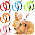 Outus 5 Pieces Adjustable Rabbit Harness and Leash Set Escape Proof Bunny Harness Vest for Pet Running Walk Jogging Bunny Cat Puppy Kitten Ferret and Other Small Pet(Fresh Color) - color: Fresh Color