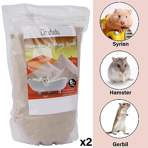DR.DUDU Hamster Bath Sand, 12lb Dust Free Desert Sand or Potty Litter Sand for Hamster Chinchillas Gerbil Syrian Mice Small Animals (Beige) - color: Beige, size: 12lb