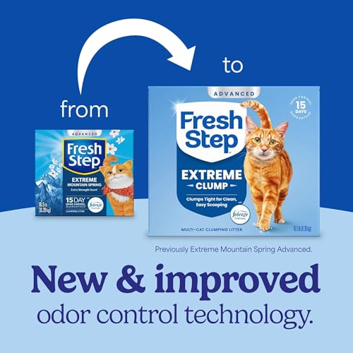 Fresh Step Advanced Extreme Clump Multi Cat Clumping Litter, 18.5 lb., 2 Pk | Forms Tight Clumps, Easy To Scoop, Scented, Ammonia Block Technology, Low Dust, Compatible with Most Auto Litter Boxes - size: 37 lb