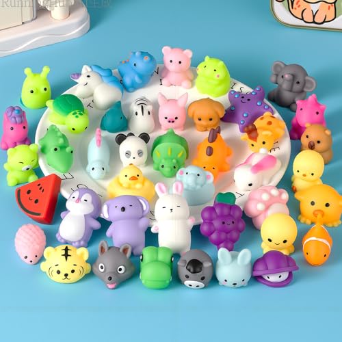 30 Pack Squishy Toys for Kids, Mini Mochi Squishies, Cute Kawaii Animal Squishy Pack, Soft Fidget Toys, Sensory Squeeze Toys, Party Favors, Goodie Bags Stuffers for Kids, Classroom Prizes