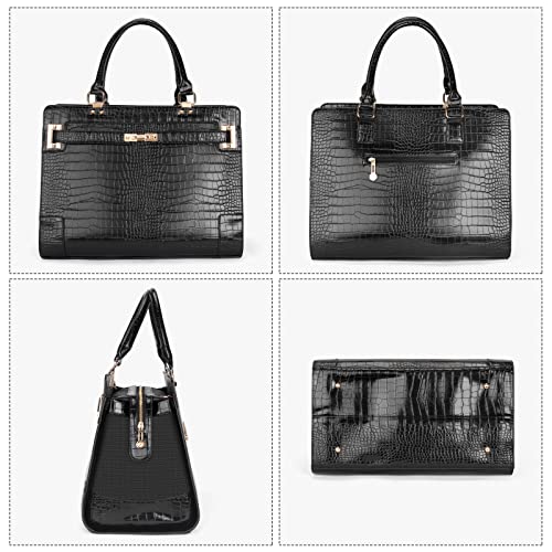 Fashion Pet Carrier Dog Cat Carrier Purse Soft-Sided Leather Handbag Pet Tote Bag for Small Dogs Puppy and Cat TSA Airline Approved - color: Black 3
