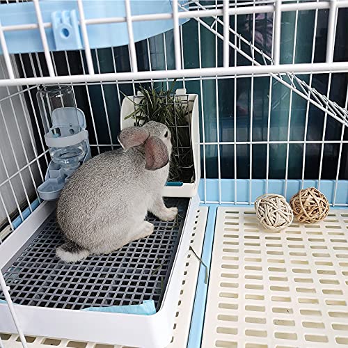 PODOO Rabbit Litter Box – Training Potty Tray for Guinea Pig & Small Pets · Spacious Grid Pan with Low Entrance, Easy-Clean & Odor-Resistant—Helps Keep a Clean Cage and Reduce Mess | Low-entry litter tray with removable grate for cleaner small-pet cages;