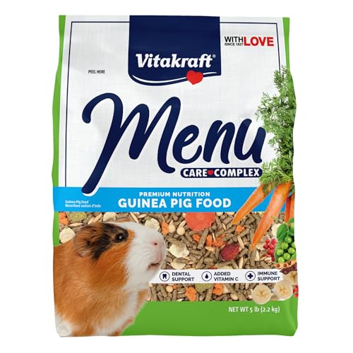 Vitakraft Menu Premium Guinea Pig Food - Alfalfa Pellets Blend - Vitamin and Mineral Fortified - size: 5 Pound (Pack of 1)