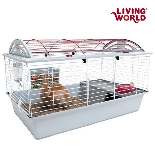 Living World Deluxe Hybrid Habitat for Small Animals, Large | Rabbit, Guinea Pig, Chinchillas, and Small Animal Cage - size: 37.8"L x 22.5"W x 22.0"H