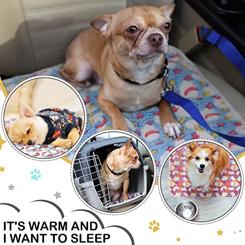 Reginary 4 Pcs Waterproof Guinea Pig Blankets Washable Small Animal Fleece Bedding Absorbent Guinea Pig Cage Liners Reusable Training Pee Pad Pet Sleep Mat for Hamster(Moon Star Pattern,24 x 47 Inch) - size: 24 x 47 Inch