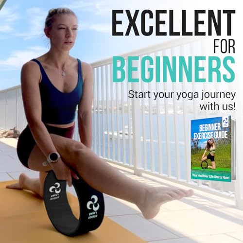 Yoga Wheel Set - Extra Wide Jumbo Wheel & Mini Massage Wheel | Stretching Strap with Starter Guide - Deep Stretches Plus Targeted Muscle Relief - Relieve Back Pain & Improve Mobility - style: Wide