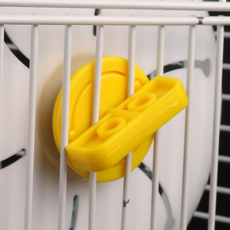 2 Pack Hamster Wheel Bearing Replacement with Tightening Knob Spinning Mechanism Axle Mount for Silent Runner Silent Hamster Exercise Wheels Chinchilla Syria Hamsters Silent Spinner Wheel