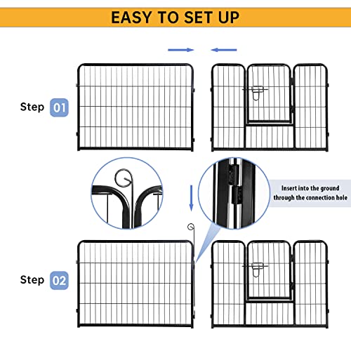 BestPet | Dog Playpen | 24 Inch, 32 Panels | Heavy Duty Metal Pet Exercise Pen | Indoor Outdoor Fence Panels | Rust-Resistant, Removable, Tool-Free Setup | Anti-Skid, Expandable Design - style: 32 panels