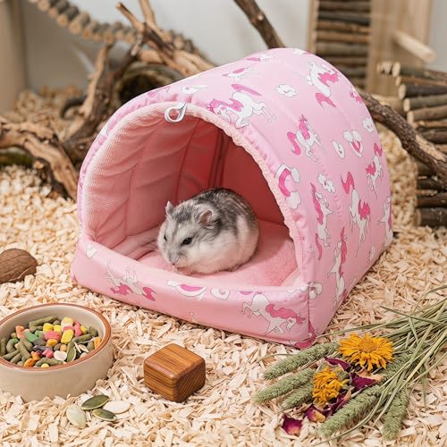 Rat Hamster Warm Bed House Hut Hanging Hammock Cute Nest for Small and Medium-Sized Pets (L), Suitable for Larger Pets(XL)-L-Colorfur - color: Colorfur, size: L
