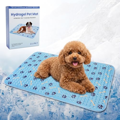 Cooling Mat for Dogs 20 Inch, Patent Self-Cooling Gel Pad for Small Dogs, | Cats & Rabbits, Waterproof Non-Slip Pet Cooling Mat for Crates, Carriers, Travel, Indoor Outdoor Summer Use - size: Small