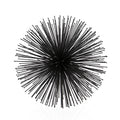 Modern Day Accents 5350 Erizo Spiked Large Black Sphere, 10" D - color: Black, size: Large