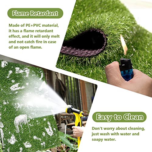 43.3 x 29.5 Inches Fake Grass Pee for Dogs Artificial Grass Rug Turf for Puppy Potty Training Washable Grass Mat Pee Grass for Dog Potty Tray