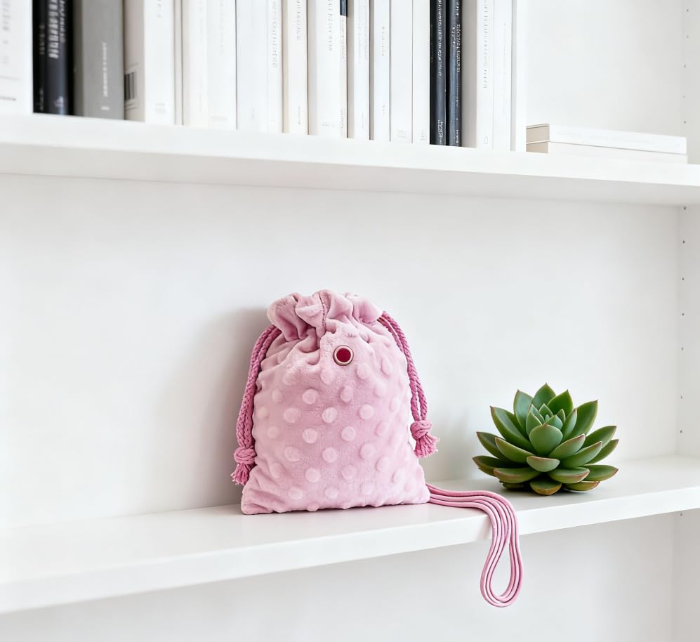 Sugar Glider Bonding Pouch Portable Drawstring Pouch Soft Sleeping Bag with Pink Braided Ribbon Small Animal Carrier (Pink) - color: pink