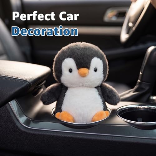 Ditucu Palm-Sized Penguin Stuffed Animals Cute Soft Mini Plush Doll Small Plushies Toys Gifts for Kids Black White 6 inch - style: Penguin A