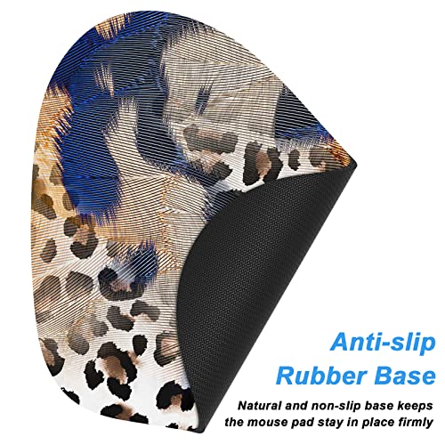 Rimilak Small Mouse Pad 6 x 7 Inch, Irregular Mini Mouse Pad with Non-Slip Rubber Base, Waterproof Compact Mouse Mat for Laptop Computer Wireless Mouse Keyboard Home Office Travel, Blue Gold - color: Blue Gold, size: 7L x 6W inches