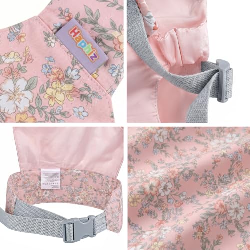 Doll Carrier for Toddler 100% Cotton Pretend Play Doll Carrier with Adjustable Straps 3 Carry Ways Stuffed Animal Carrier Baby Dolls Toddler Doll Accessories Gift - Pink - color: Pink