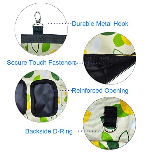 RIOUSSI Guinea Pig Hay Feeder, Hanging Rabbit Hay Feeder Bag. Greenleaf | Upgraded Double Layer Fabric | Bite Resistant | Cleaner Hay & Less Mess | Small Animal Hay Holder for Bunnies & Chinchillas - color: Greenleaves