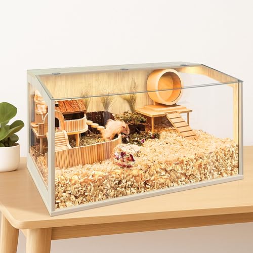 Prolee Hamster Cage Chewproof, Large Hamster Cage,Guinea Pig Cages Openable Top with Acrylic Sheets Solid Built, Hamster Habitat 24" - size: 24.0"L x 16.0"W x 16.0"H