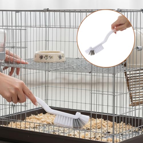 4 PCS Bird Cage Cleaning Brush Set, 3 Styles Cage Cleaner Brushes Set with Shovel, Cleaning Brushes Accessories for Pet Cages, Parrot Cages