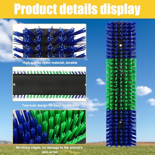 2pcs Livestock Scratch Brush, Horse Scratching Post for Grooming | Goat Brush Help Stay Comfortable on the Back of Livestock Cattle Scratch for Goat, Cow, Sheep, Pig and Other Animals