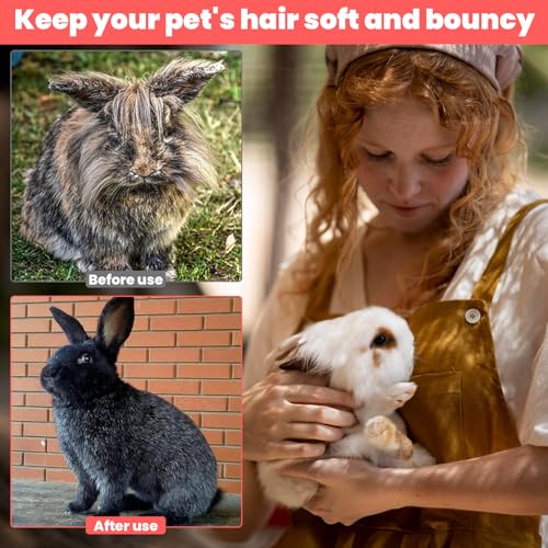2Pcs Rabbit Brush, Silicone Rabbit Grooming Brush Small Pets Brushes | for Kittens Puppy Rabbits Guinea Pigs, Shedding Bath & Massage Comb
