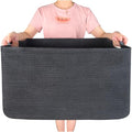 22in Extra Large Blanket Basket Holder Living Room, Rectangle Rope Woven Storage Basket with Handles for Laundry, Pool Towels, and Shoes, Dog Toy Organizer Bin Box, Charcoal - color: Charcoal Gray