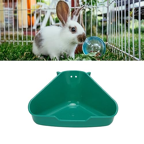 Fockety Corner Litter Pan for Ferrets, Rabbits, Rats, Guinea Pigs and Other Small Animals, Splash Proof Triangle Potty Trainer Corner Litter Bedding Box for Baby Rabbit, Chinchillas (S