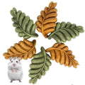 TEEWY Guinea Pig Toys, 6PCS Leaf Shaped Hamster Toys, Natural Guinea Pig Chew Toys for Teeth Grinding, Chinchilla Chew for Gerbil, Rat and Hamster - style: 6PCS-Leaf