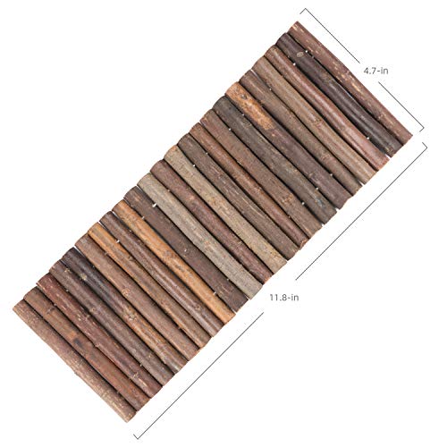 Niteangel Wooden Ladder Bridge, Hamster Mouse Rat Rodents Toy, Small Animal Chew Toy (11.8" x 4.7") - size: 11.8" x 4.7"