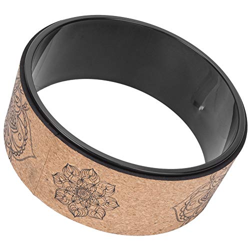High Density PU Rubber Yoga Wheel for Stretching and Flexibility to Help Back Aches and Tension, Tear, Flexible Roller Designed, Extend Premium Back Roller - color: Black inner ring