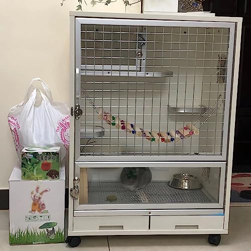 Heavy-Duty Steel Wire Large Chinchilla Cage, 24-Inch Transparent Guinea Pig & Rat Habitat with Removable Tray & Accessory - color: C3-Ordinary ice nest