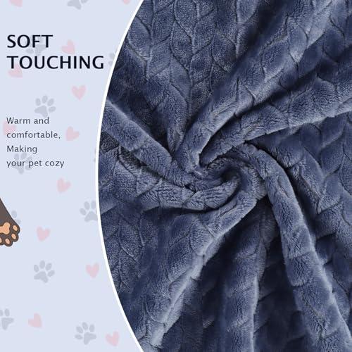 BVAGSS 6 Pack Small Dog Blanket, Super Soft Warm Pet Cover Blankets, Wheat Ears Print Puppy Fleece Flannel Blanket for Small Medium Dogs and Cats MW003 - color: Blue Wheat Ears, size: 6 Pack of 36x36 Inches
