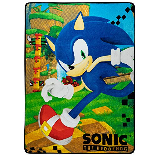 Franco Kids Bedding Super Soft Micro Raschel Throw, 46 in x 60 in, Sonic The Hedgehog, Anime - color: Sonic the Hedgehog, size: 46 in x 60 in
