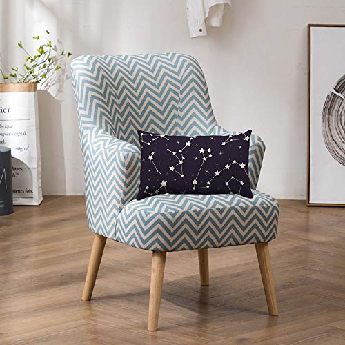 HOSNYE Stars Throw Pillow Cover Beautiful Cosmic Space Astronomy Pattern with Constellations On Night Starry Sky Linen Fabric for Couch Bed Sofa Car Waist Cushion Cover 12 x 20 inch Pillow Case - color: Throwpillowcoversa112, size: 20" x 12" (Pack of 1)