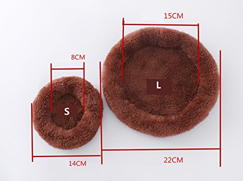 Hamster Bed Soft Warm Cushion for Small Animal - Comfortable Sleep Mat Pad for Guinea Pigs/Hedgehog/Squirrel/Mice/Rats/Chinchilla Nest House - color: Brown, size: Small