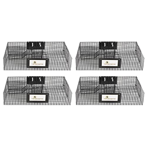 Rugged Ranch Ratinator Large Dual Door Live Rat & Mouse Trap Cage, 4-Pack | Humane Multi-Catch Rodent Control for Indoor or Outdoor Use, Reusable Catch and Release Wire Metal Cage for Rats and Mice - color: Rat, size: 4 Pack
