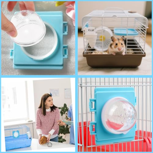 1 Set Hamster Tubes Tunnels Cage Cover and Cage Connector Kit with External Tube Plugs for Small Animal Habitats (Blue)