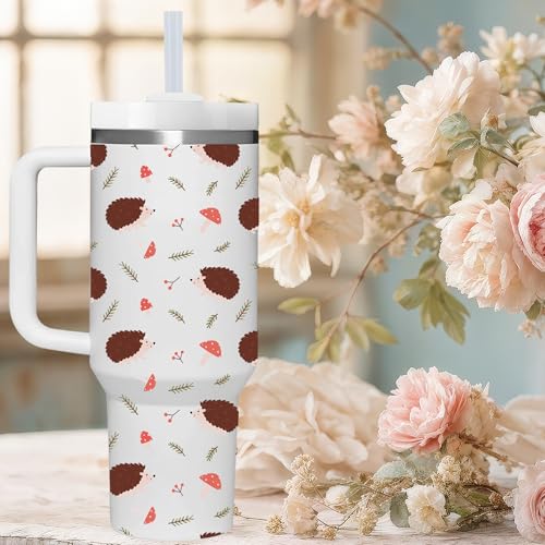 AMZUShome Hedgehog Gifts.40oz Hedgehogs Tumbler with Handle.Hedgehogs Lover Cup Gift.Birthday Christmas Hedgehog Tumblers Gift for Women Men. - style: Hedgehog