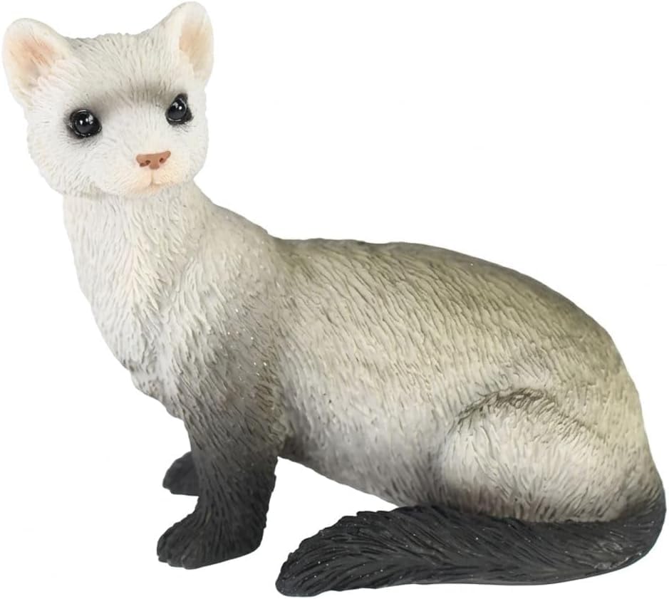 Conversation Concepts Ferret Figurine | Hand-Painted Animal Statue 2.25" | Animal Decor and Statue | Realistic Ferret Lover Gifts and Merch | Stone Resin Miniature Animal Figurine | Appx. 2.25 x 2" - color: Silver Mitt Ferret, size: Appx. 2.25"