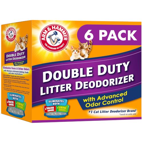 ARM & HAMMER Cat Litter Deodorizer Double Duty, 30 oz, 6 Pack - size: 30 oz (Pack of 6), style: Double Duty