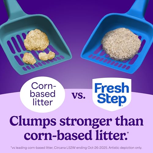 Fresh Step Advanced Clean Paws Multi Cat Clumping Litter with Febreze Freshness, Low Tracking, 18.5 lb. Box, Pack of 2 | Low Tracking Granules for Less Mess, Scented with Febreze Freshness, Low Dust, Compatible with Most Auto Litter Boxes
