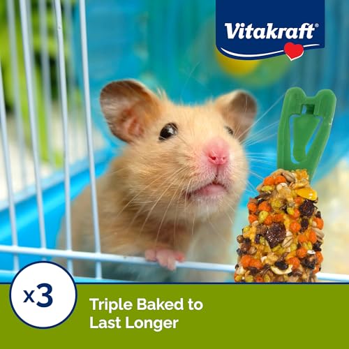 Vitakraft Crunch Sticks Hamster Treats Apple and Honey Flavor - Wholesome Crunchy Chew Sticks for Hamsters and Gerbils - Enrichment Chew Toy with Natural Wood Core, 2 Count (Pack of 2) - size: 4 Count (Pack of 2)