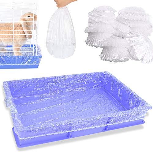 upcessory 50 pcs Disposable Cage Liners, Clear Plastic Rabbit Cage Liner Bag, Universal Toilet Film for Bunny, Hamster, Totoro, Hedgehog, Guinea Pig and Small Animals. | Universal Toilet Film for Bunny, Hamster, Totoro, Hedgehog, Guinea Pig and Small Anim