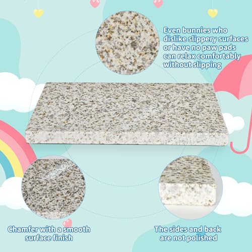 Chinchilla Cooling Stone Durable Cool Down Easy Clean in Hot Summer for Rabbit Hamster Guinea Pig Chinchilla Kitten Small Animals Spots of Gold-Grey