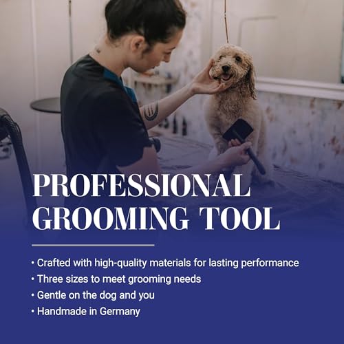 Chris Christensen Baby K Dog Slicker Brush, Groom Like a Professional, Fluff Detangle Style, Saves Time Energy, Black, Small - color: Black, size: Small