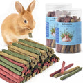 ERKOON 76Pcs Rabbit Chew Toys Timothy Hay Sticks, Guinea Pig Toys for Teeth Natural Molar Sticks Rabbits Treats for Bunnies, Chinchilla, Guinea Pigs, Gerbil, Hamster - size: 10 Ounce (Pack of 2)