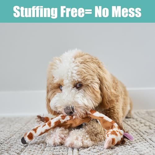 SPOT Skinneeez Giraffe 14 Inch Stuffing-Free Plush Squeaky Dog Toy – Soft Interactive Chew Toy for Small and Medium Dogs – Mess-Free Play for Light & Moderate Chewers - style: Mini Giraffe