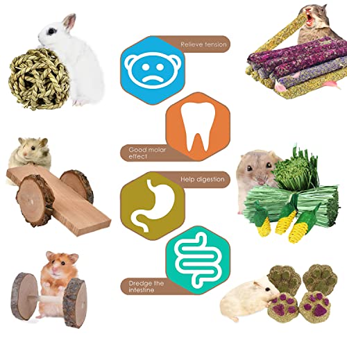 Guinea Pigs Toys, Wooden Rabbit Toys, Bunny for Exercise Molar Teeth Care, Best Choose for Gerbils, Rats, Birds, and Other Small Pets