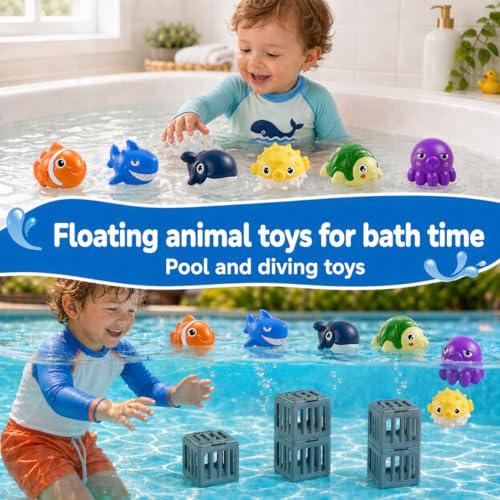 Pool Diving Toys for Kids, 6PCS Underwater Dive Rescue Toys for Pool Game | Pool Toys for Water Swimming Dive & Children's Bath, Fun Summer Floating Toys for Family Party Kid Age 3 4 5 6 7 8 9 10 11 12