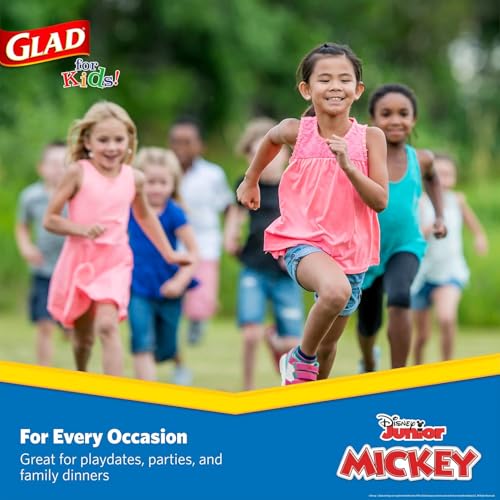 Glad for kids Disney Mickey & Friends Disposable Bowls, 12 Oz, 40 Ct, 2-Pk | Sturdy, cut-resistant paper bowls for snacks and parties, easy cleanup for everyday use - size: 40 Count (Pack of 2)